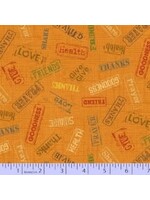 Marcus Fabrics Songbook: Harvest - Orange - Coupon - 100 cm x 110 cm