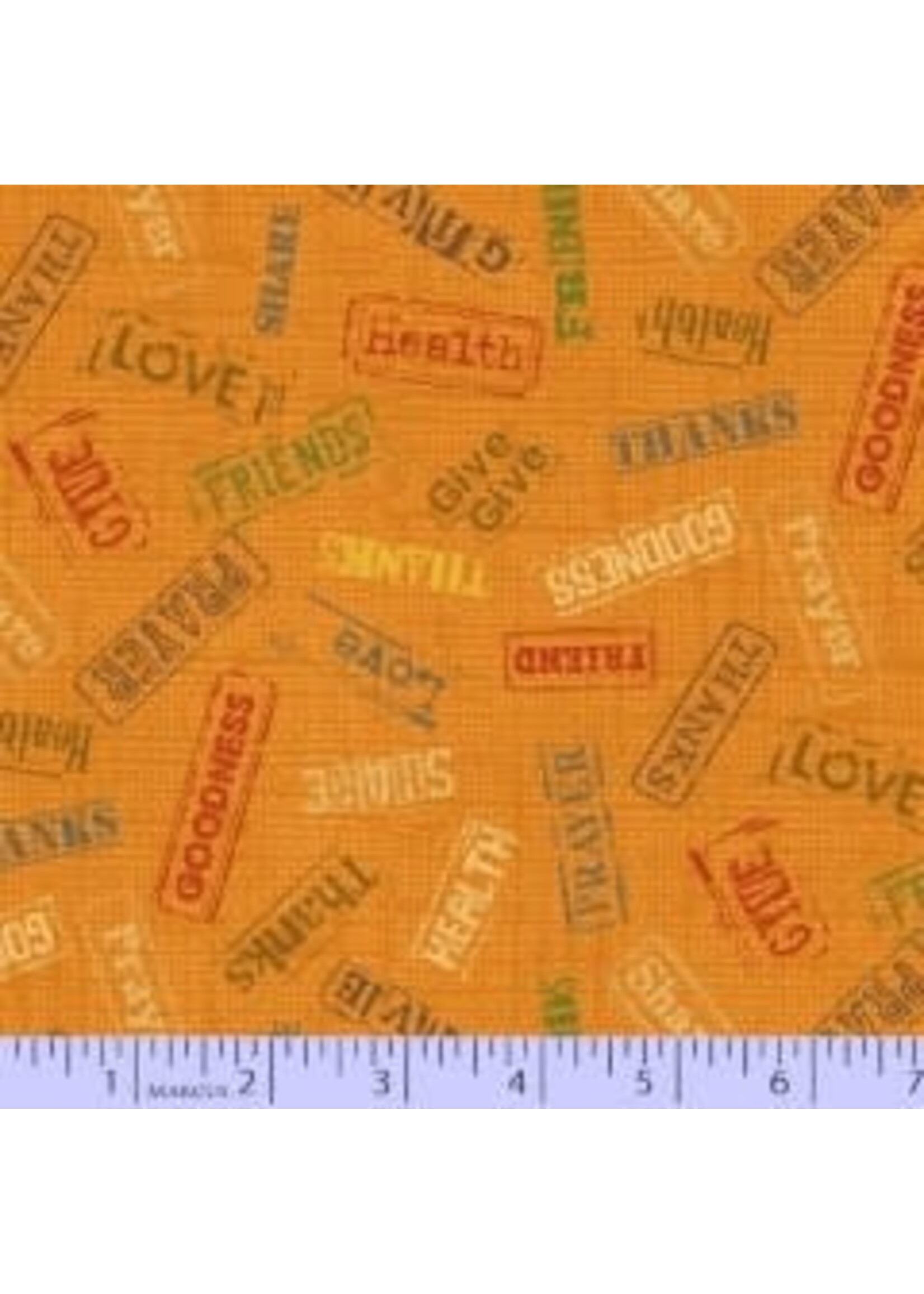 Marcus Fabrics Songbook: Harvest - Orange - Coupon - 80 cm x 110 cm
