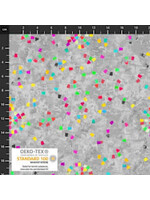 Stof Fabrics Colour Ways - Grey Multi  - Coupon - 90 cm x 110 cm