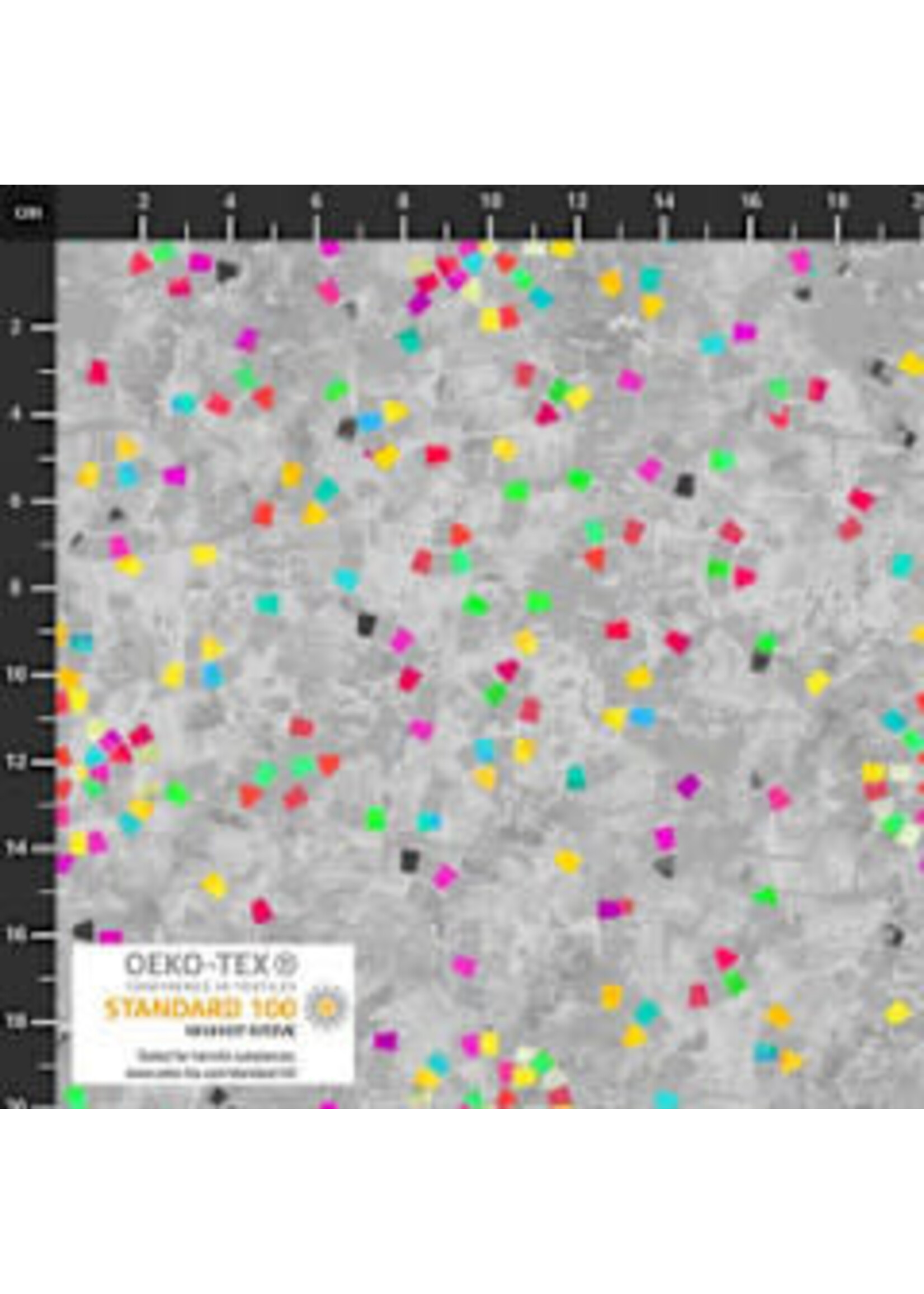 Stof Fabrics Colour Ways - Grey Multi  - Coupon - 90 cm x 110 cm