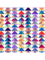Windham Fabrics Prism - Kaleidoscope - White - Coupon - 100 cm x 110 cm