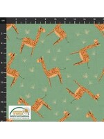 Stof Fabrics Coco's Wildlife - Giraffe - Coupon - 100 cm x 110 cm