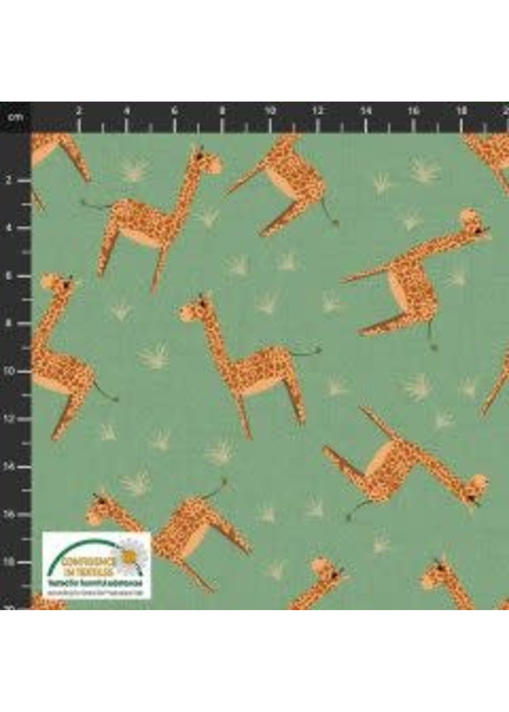 Stof Fabrics Coco's Wildlife - Giraffe - Coupon - 100 cm x 110 cm