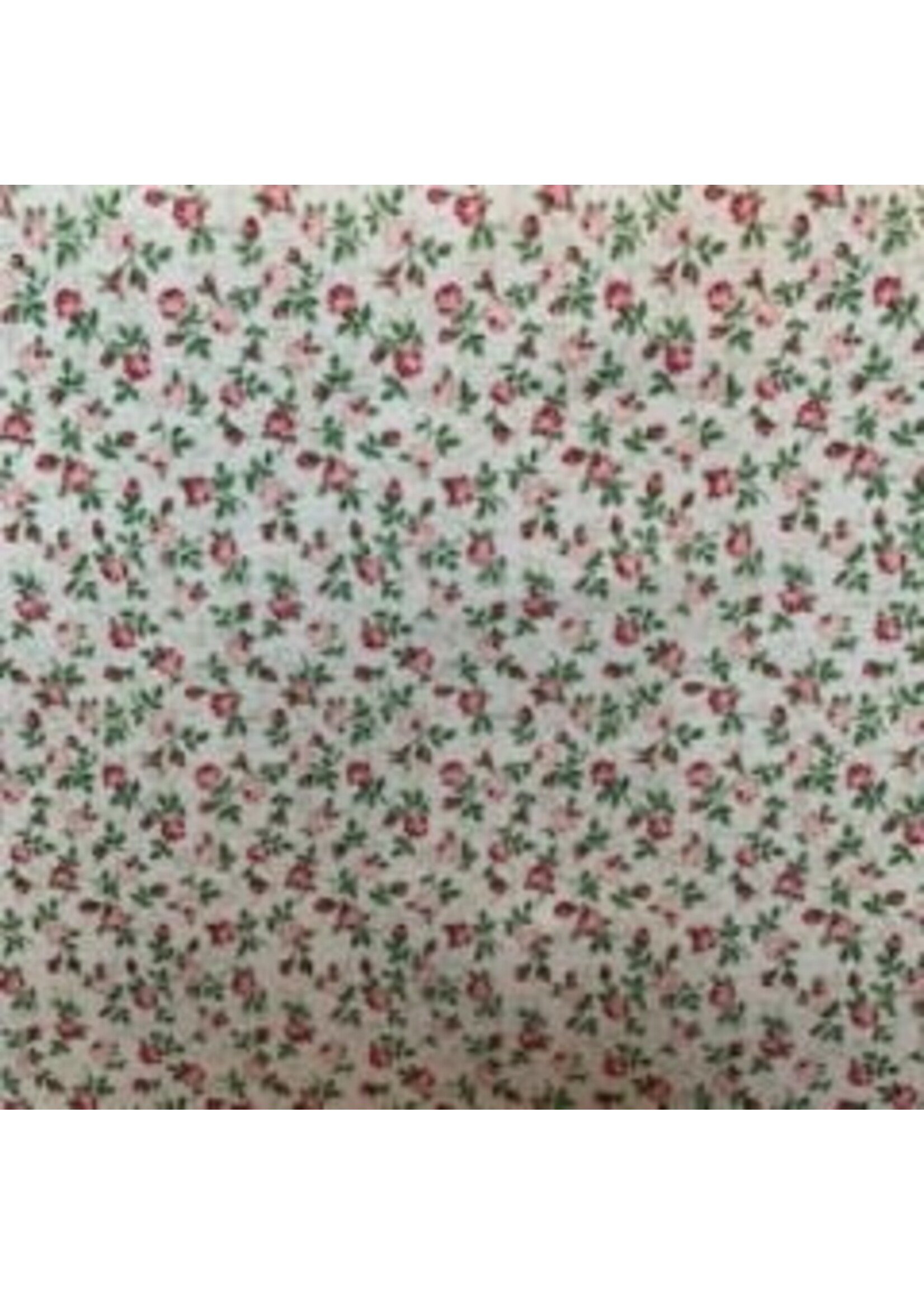 Stof Fabrics Pour Helene - Roses - Cream - Coupon - 100 cm x 110 cm