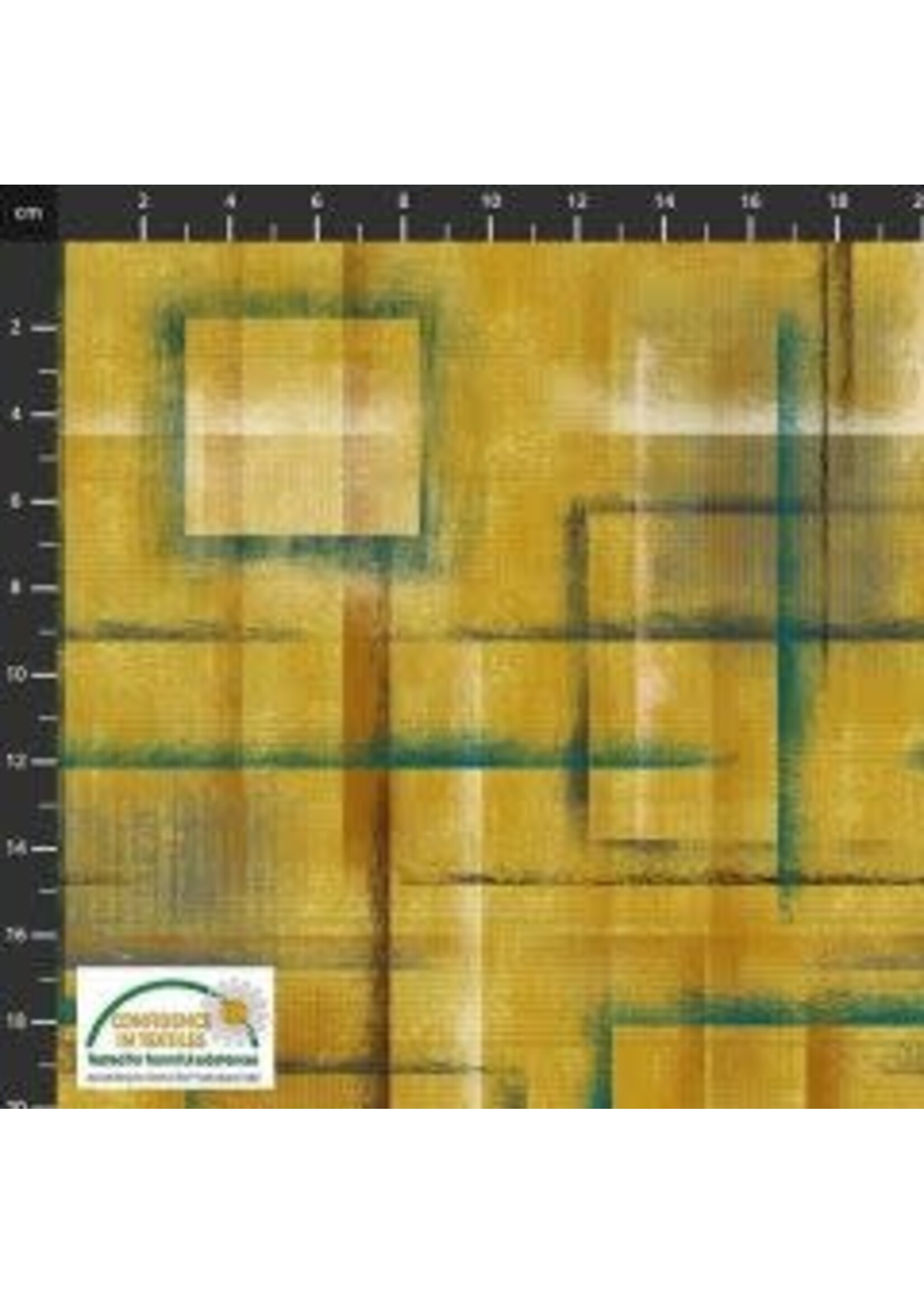 Stof Fabrics Colour Brush - Yellow - Coupon - 100 cm x 110 cm