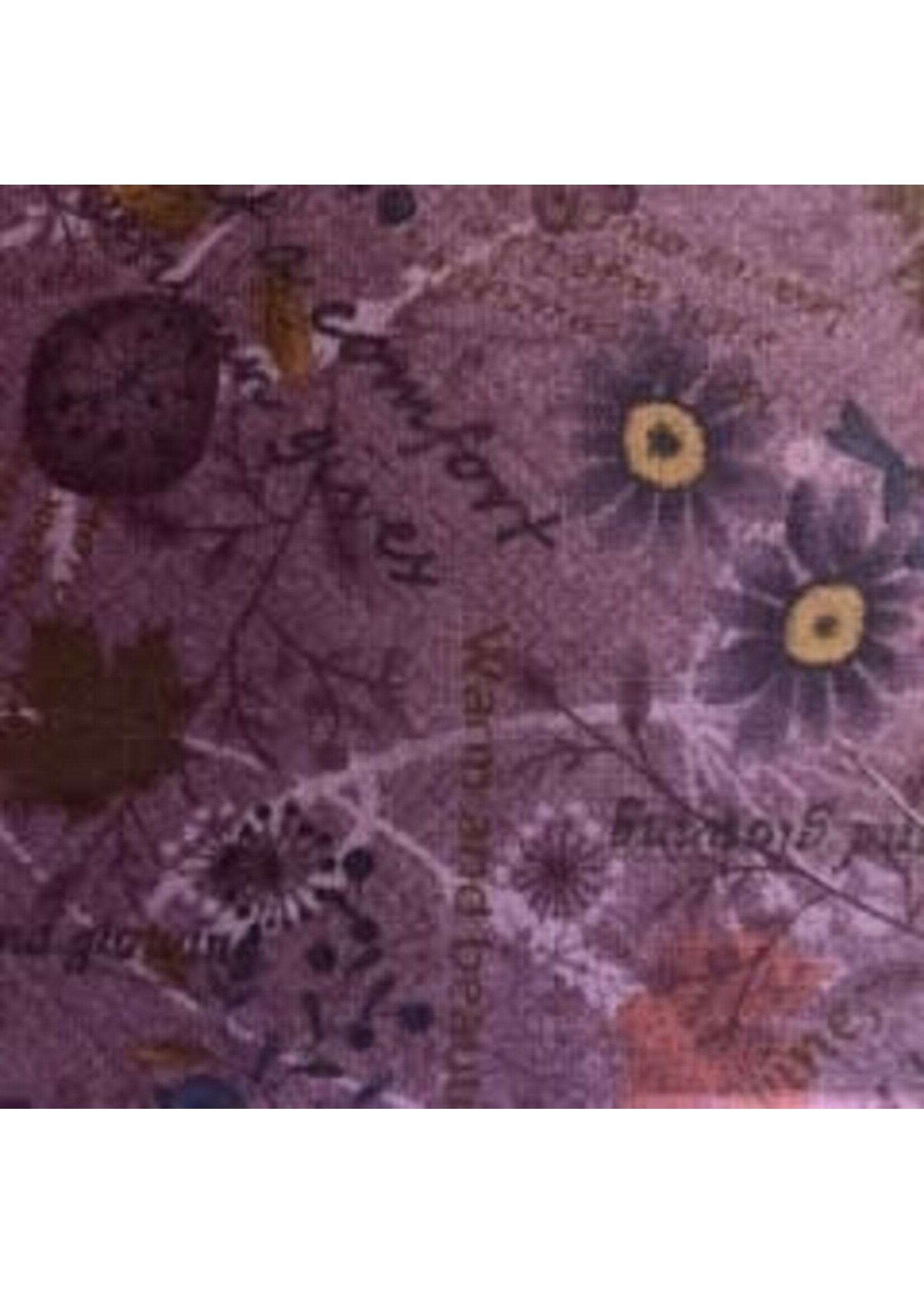 Henry Glass Fabrics Blessings Of Home - Dark Purple - Coupon - 100 cm x 110 cm