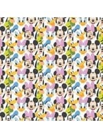Camelot Fabrics Mickey Mouse - Play All Day - White - Coupon - 100 cm x 110 cm