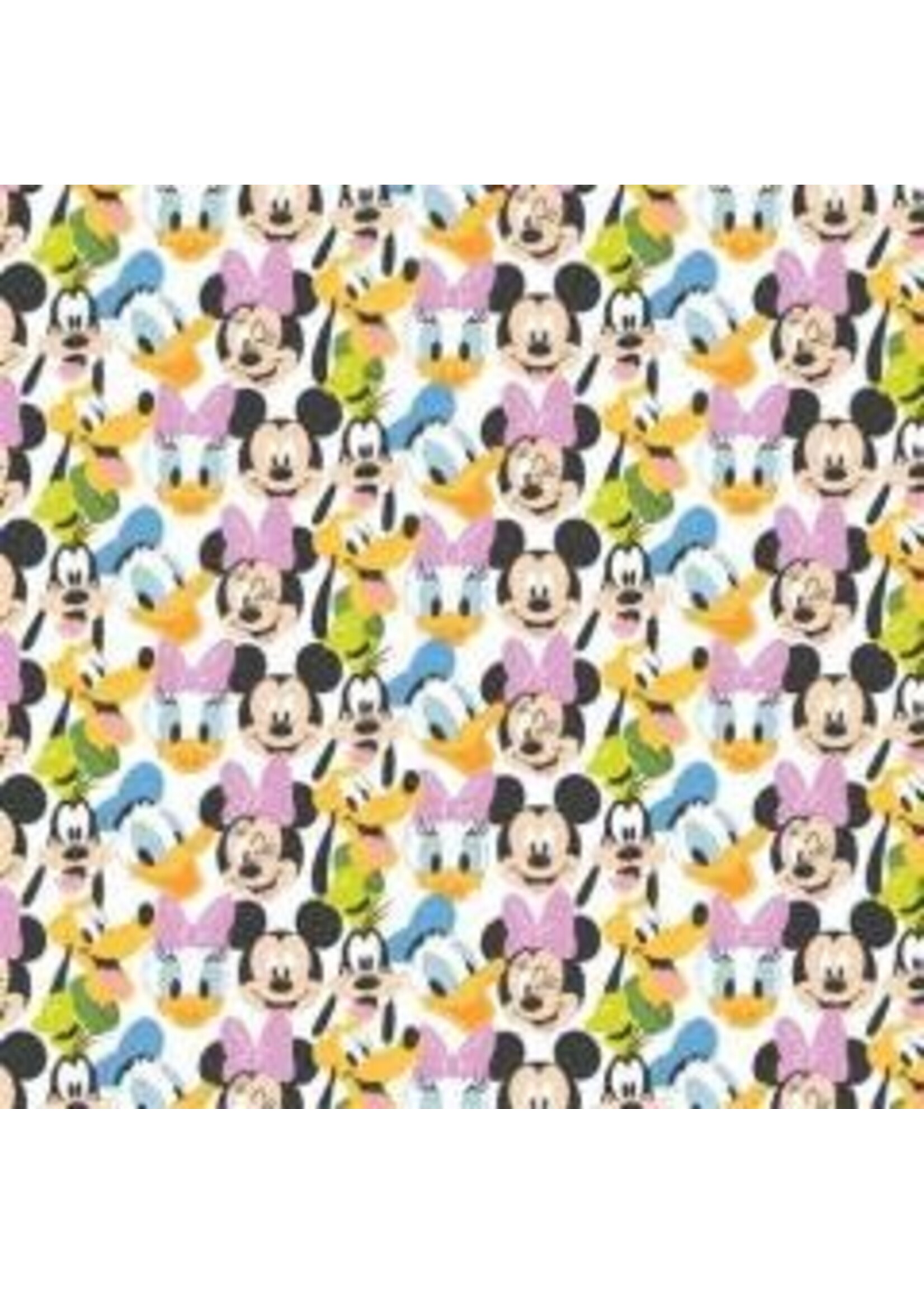 Camelot Fabrics Mickey Mouse - Play All Day - White - Coupon - 100 cm x 110 cm