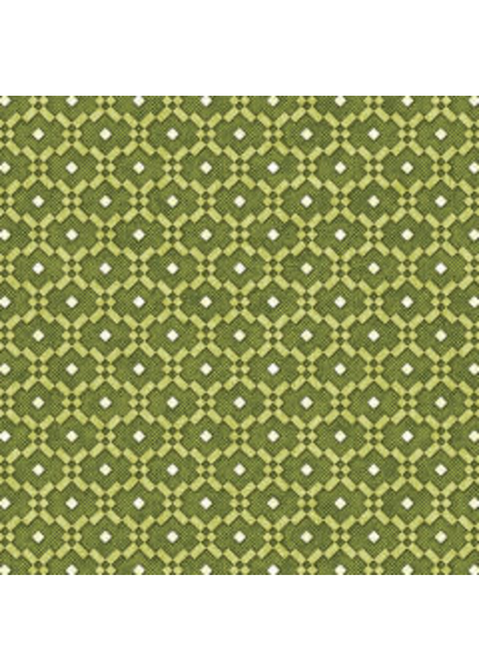 Benartex Studio Wander Lane - Patchwork - Pine - Coupon - 100 cm x 110 cm