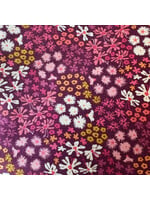 Figo Fabrics Mountain Meadow - Purple White - Coupon - 100 cm x 110 cm