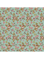 Andover Fabrics Super Bloom - Jasmin - Dakota Sky - Coupon - 95 cm x 110 cm
