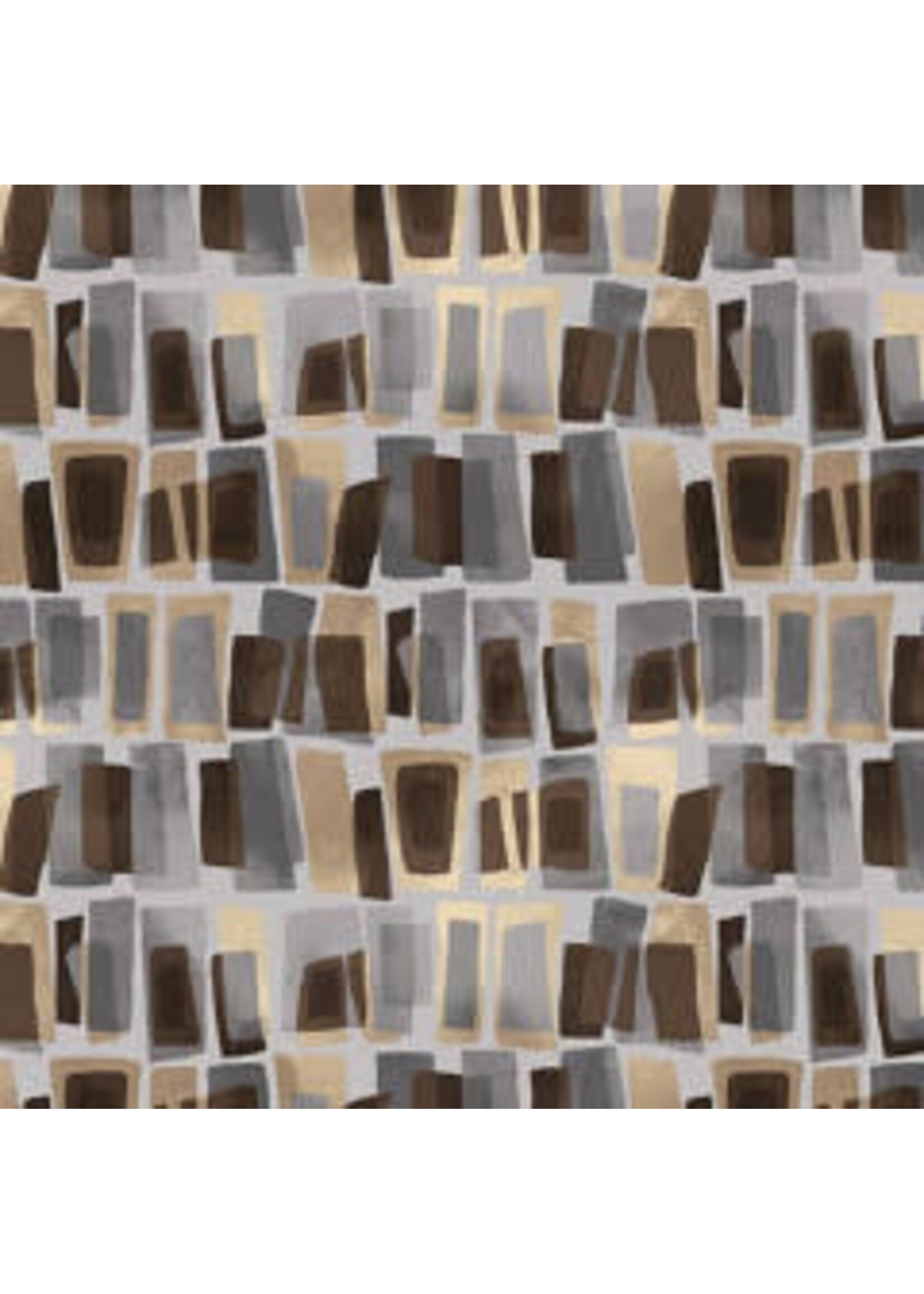 Blank Quilting Tessellations Twice - Rectangle - Gray - Coupon - 90 cm x 110 cm