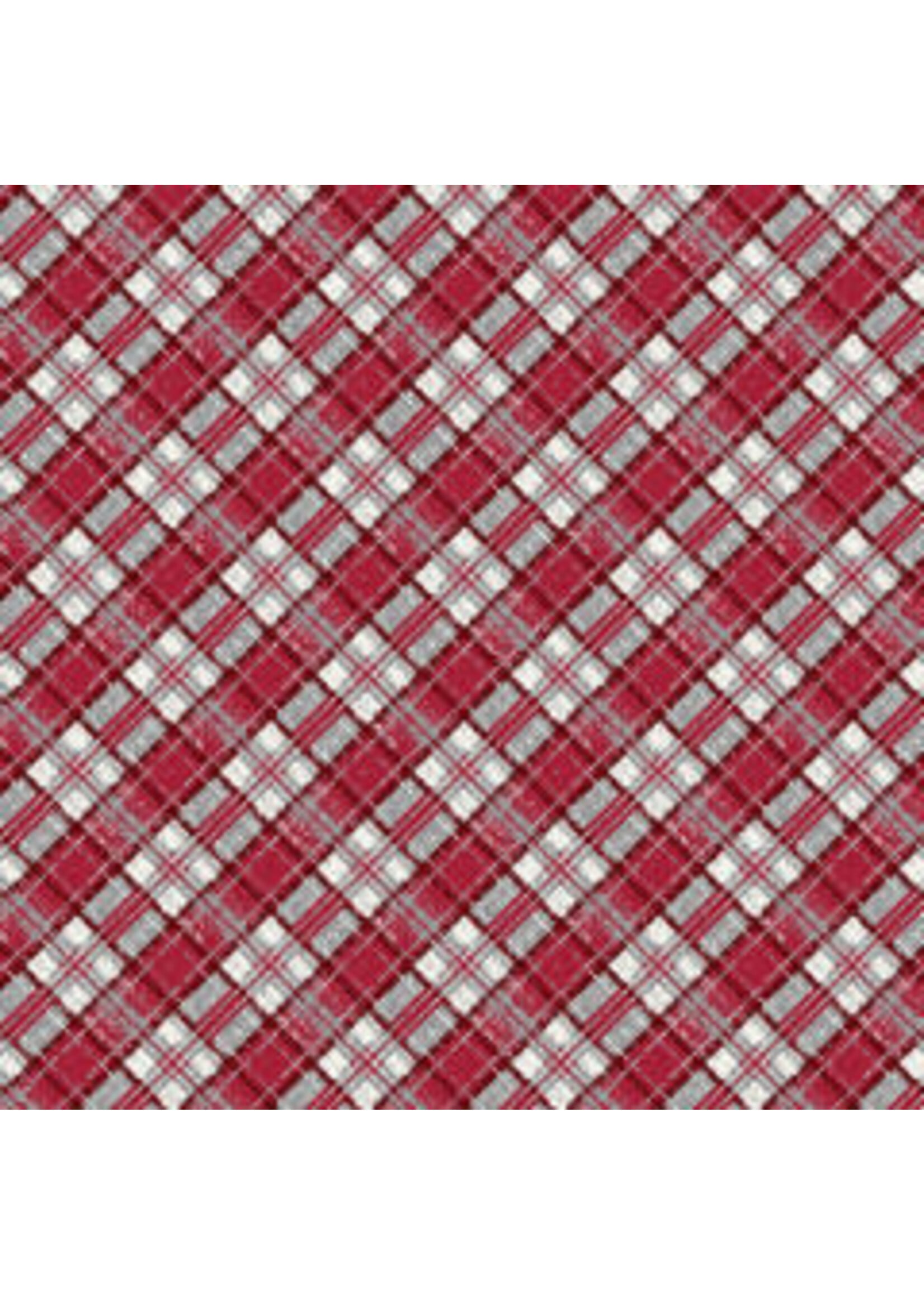 Benartex Studio Woodland Magic - Tartan - Red - Coupon 95 cm x 110 cm