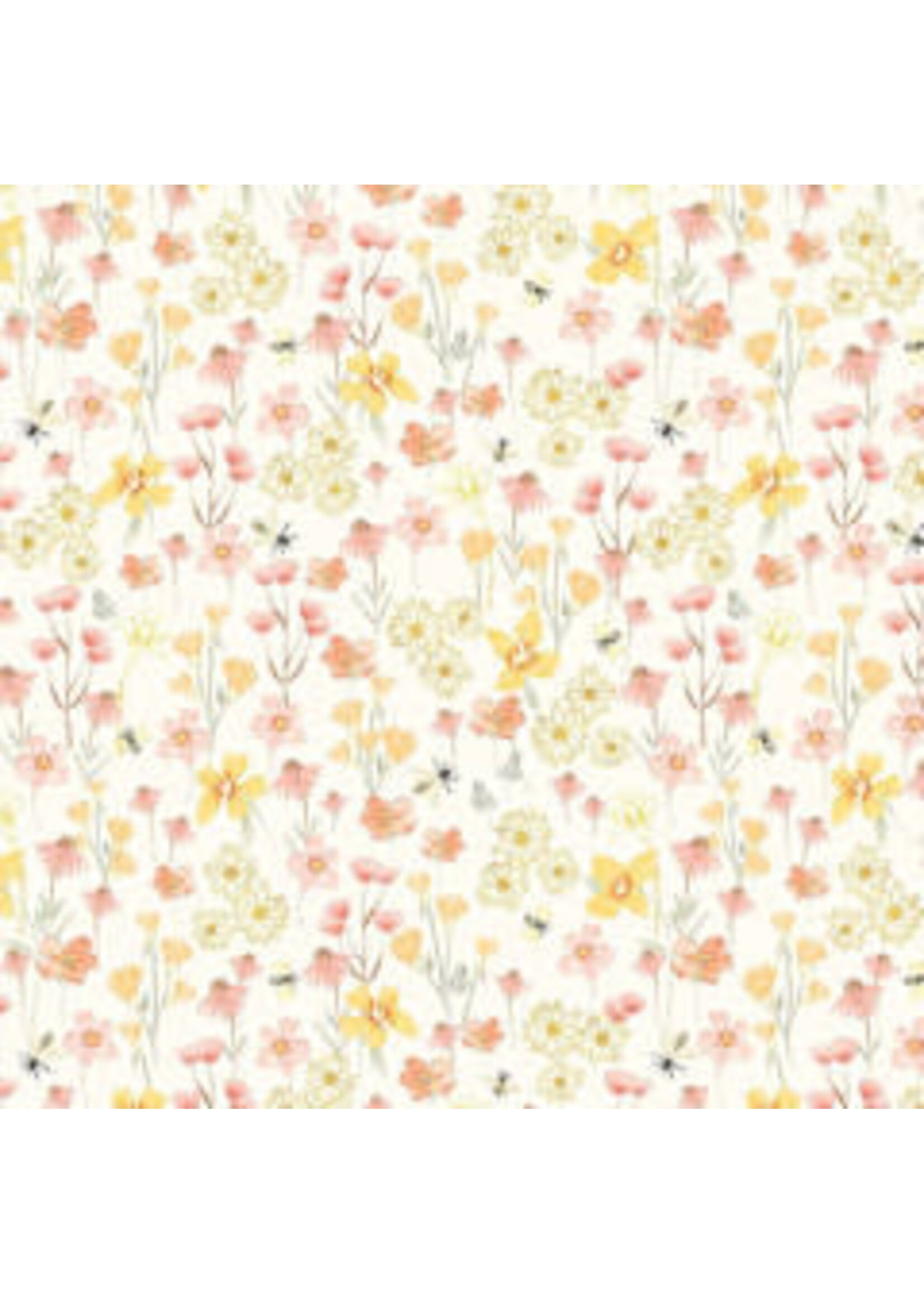 Timeless Treasures Home Sweet Home - Flowers - Multi  - Coupon - 100 cm x 110 cm