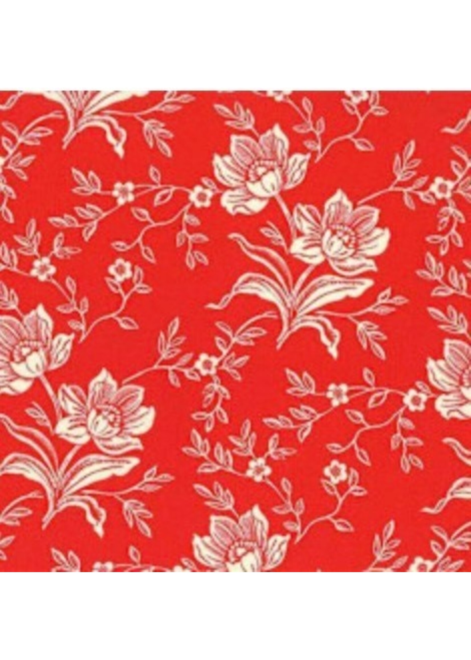 Moda Fabrics Woodcut Floral - Red - 11175-15 - Coupon - 230 cm x 275 cm