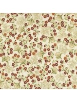 The Textile Pantry Melba - Small Floral - Cream-Orange