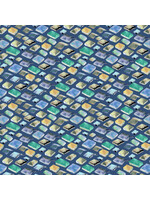 Windham Fabrics Read - Cover To Cover - Blue