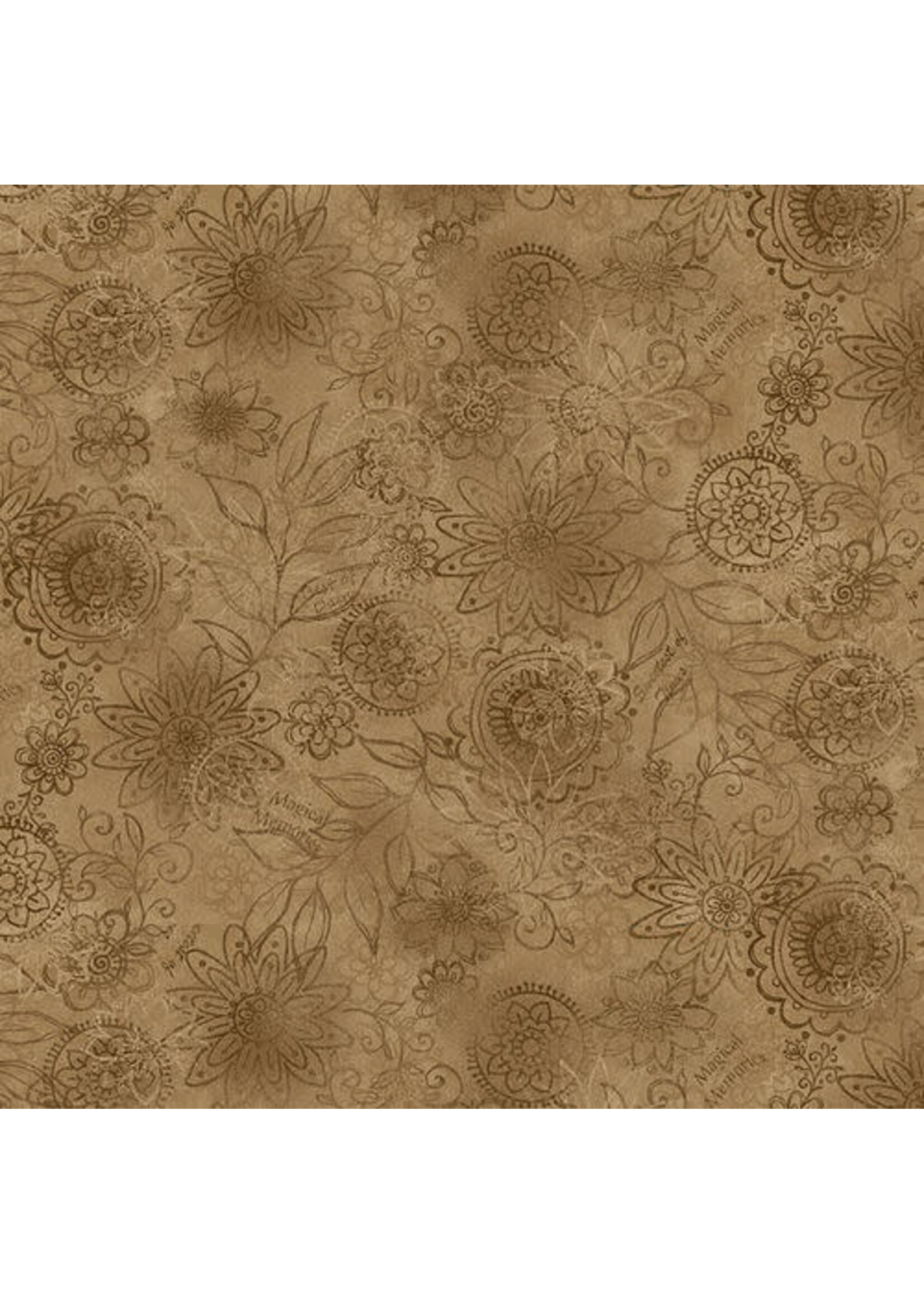 Henry Glass Fabrics Best Of Days - Wall Flower - Cacao