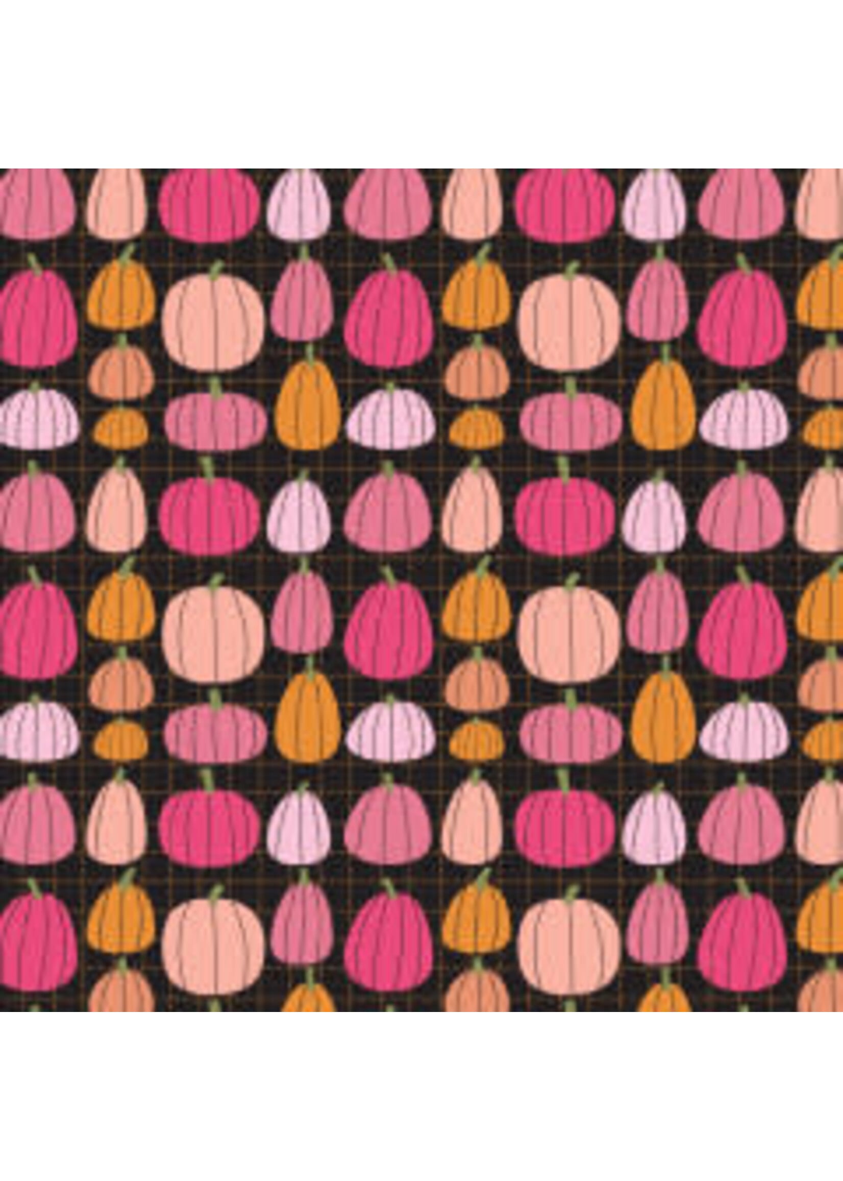 Poppie Cotton Kitty Loves Candy - Pumpkin Patch - Black - Coupon - 100 cm x 110 cm