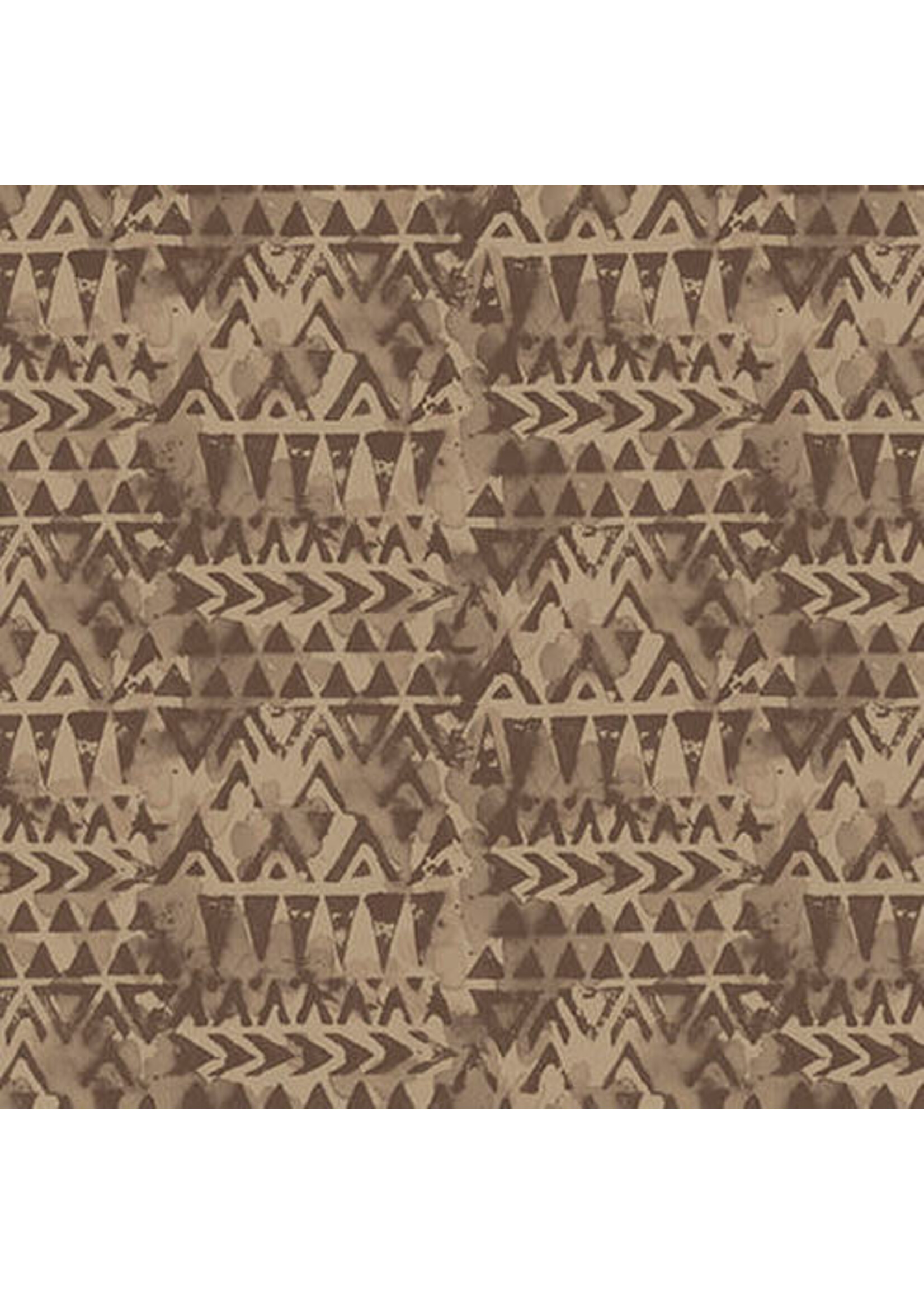 Blank Quilting Tessellations Twice - Triangle Geo - Brown