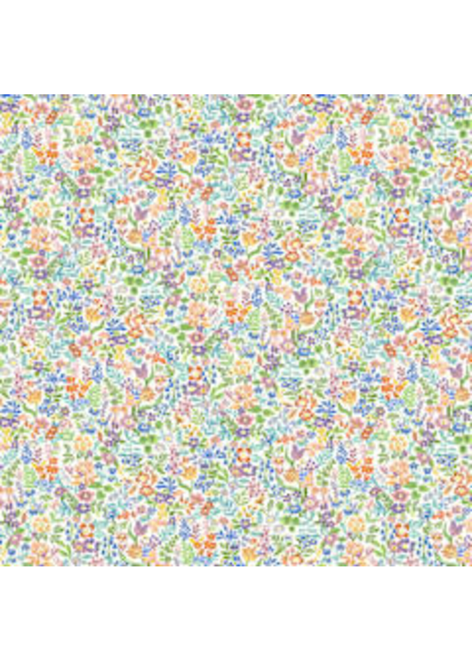 Windham Fabrics Robin - Ditsy Garden - Ivory - 8431 - Coupon - 100 cm x 110 cm