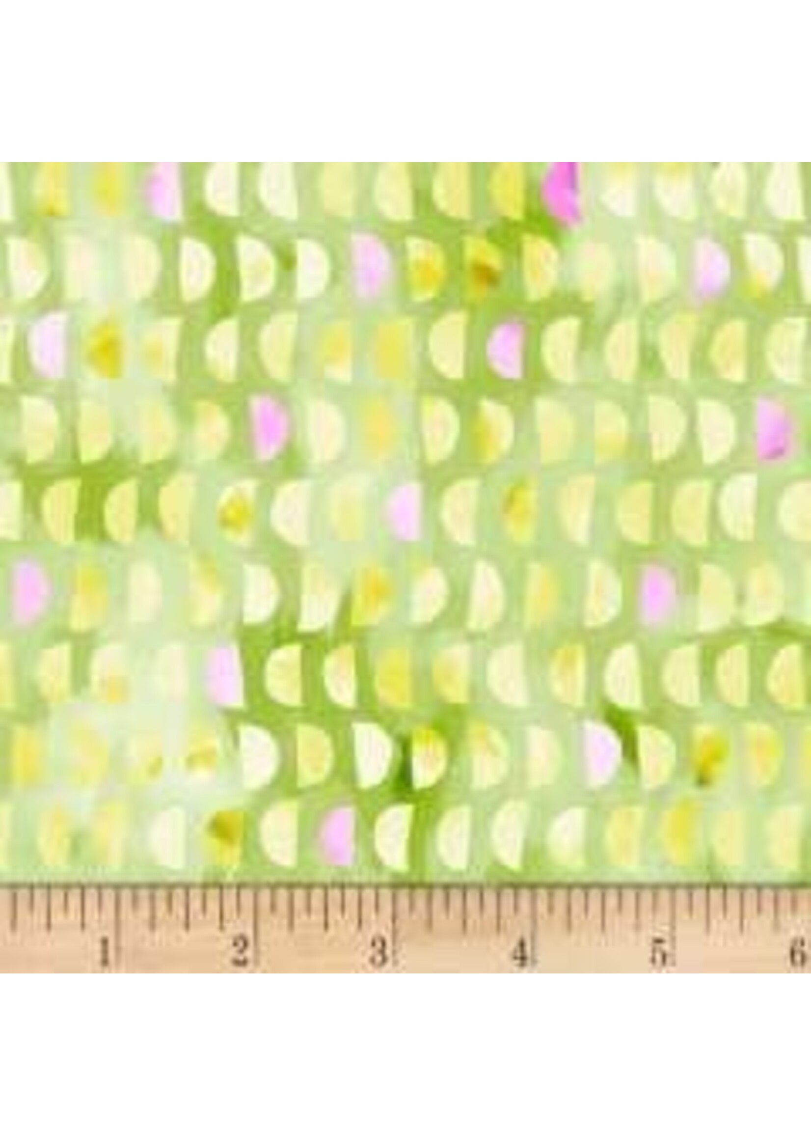 P&B Textiles Naturesong - Half Moon - Green - Coupon - 80 cm x 110 cm