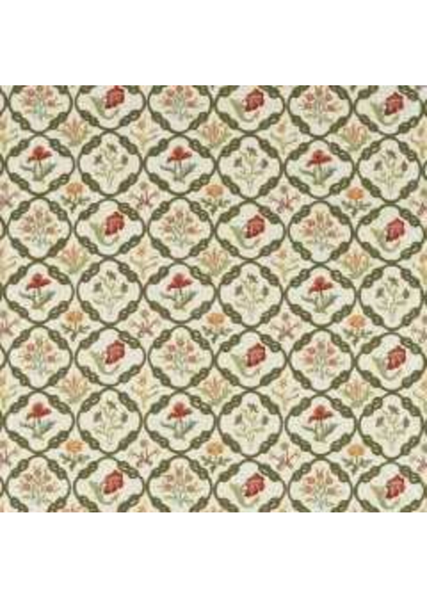 Morris & Co Emery Walker - May's Coverlet - Twining Vines - Coupon - 100 cm x 110 cm