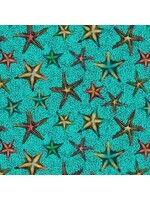 Blank Quilting Ocean Menagerie - Dark Turquoise - Coupon - 95 cm x 110 cm