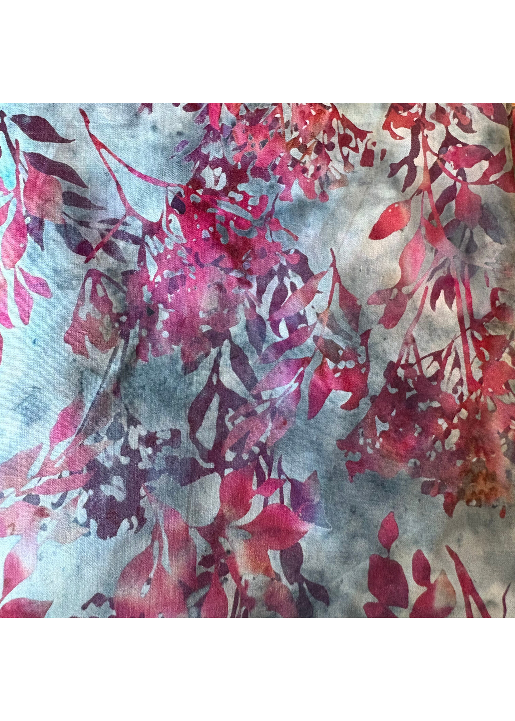 Hoffman Fabrics Bali Handpaint - 502 - Blad - Paars Blauw - Coupon - 90 cm x 110 cm