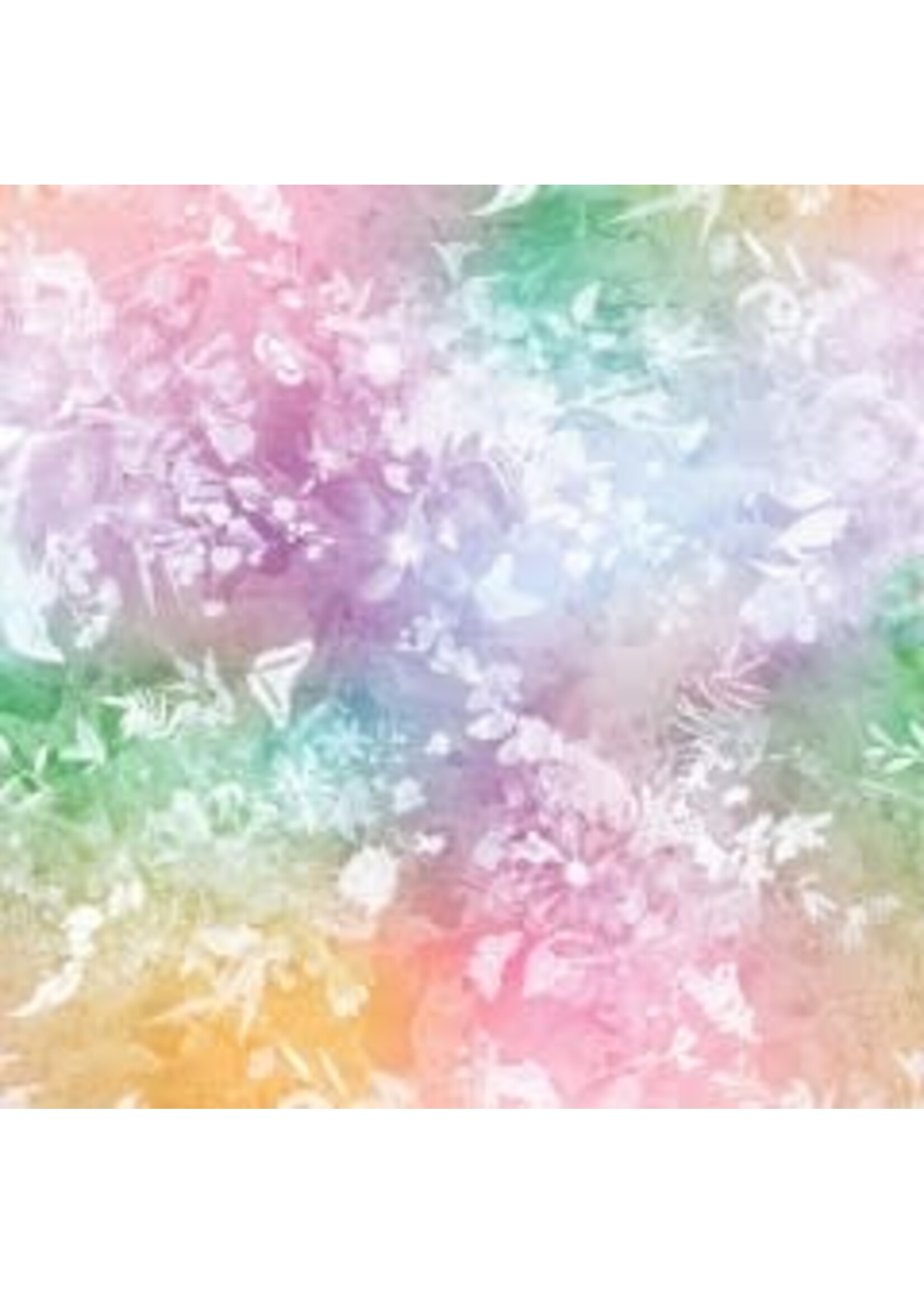 Hoffman Fabrics Floral Wonder - Pastel - Coupon - 100 cm x 110 cm