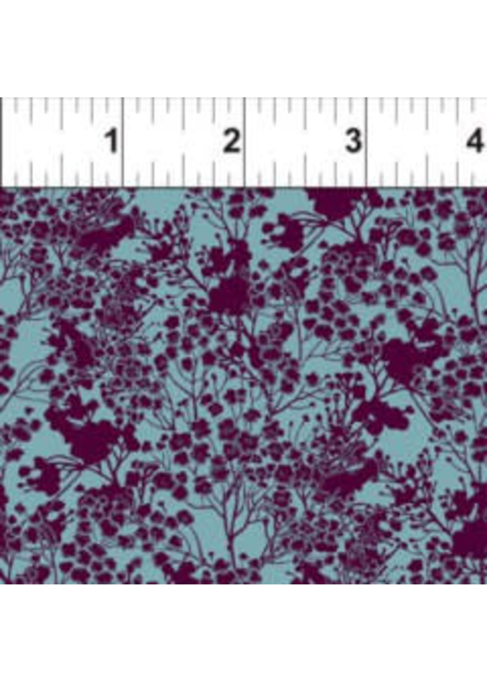 In The Beginning Garden Delights - Tonal Floral - Plum - Coupon - 100 cm x 110 cm