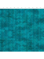 In The Beginning Calypso III - Waves - Teal - 40CAL2 - Coupon - 100 cm x 110 cm