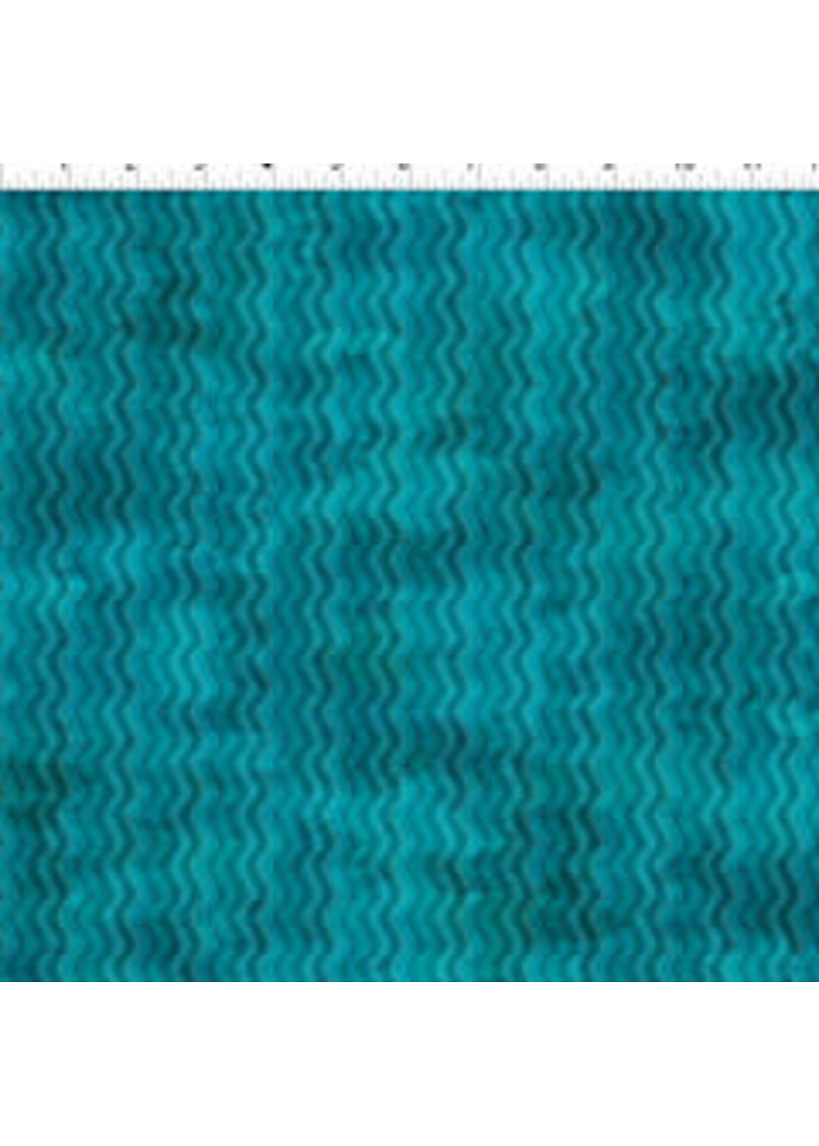 In The Beginning Calypso III - Waves - Teal - 40CAL2 - Coupon - 100 cm x 110 cm