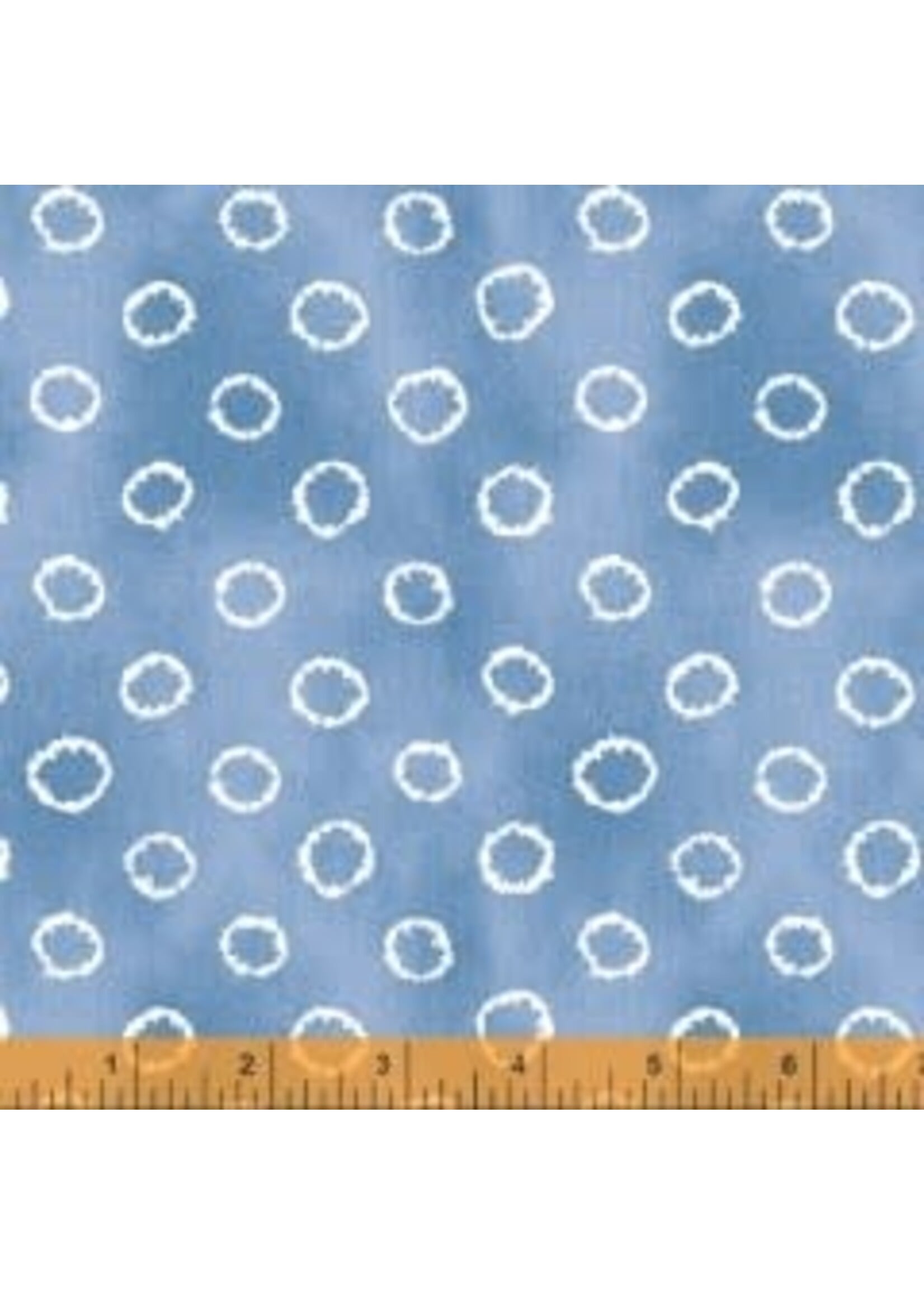 Windham Fabrics Indigo Dyed - Tied Medium - Coupon - 60 cm x 110 cm