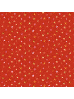 Poppie Cotton Kitty Loves Candy - Sparkly Stars - Orange - Coupon - 95 cm x 110 cm