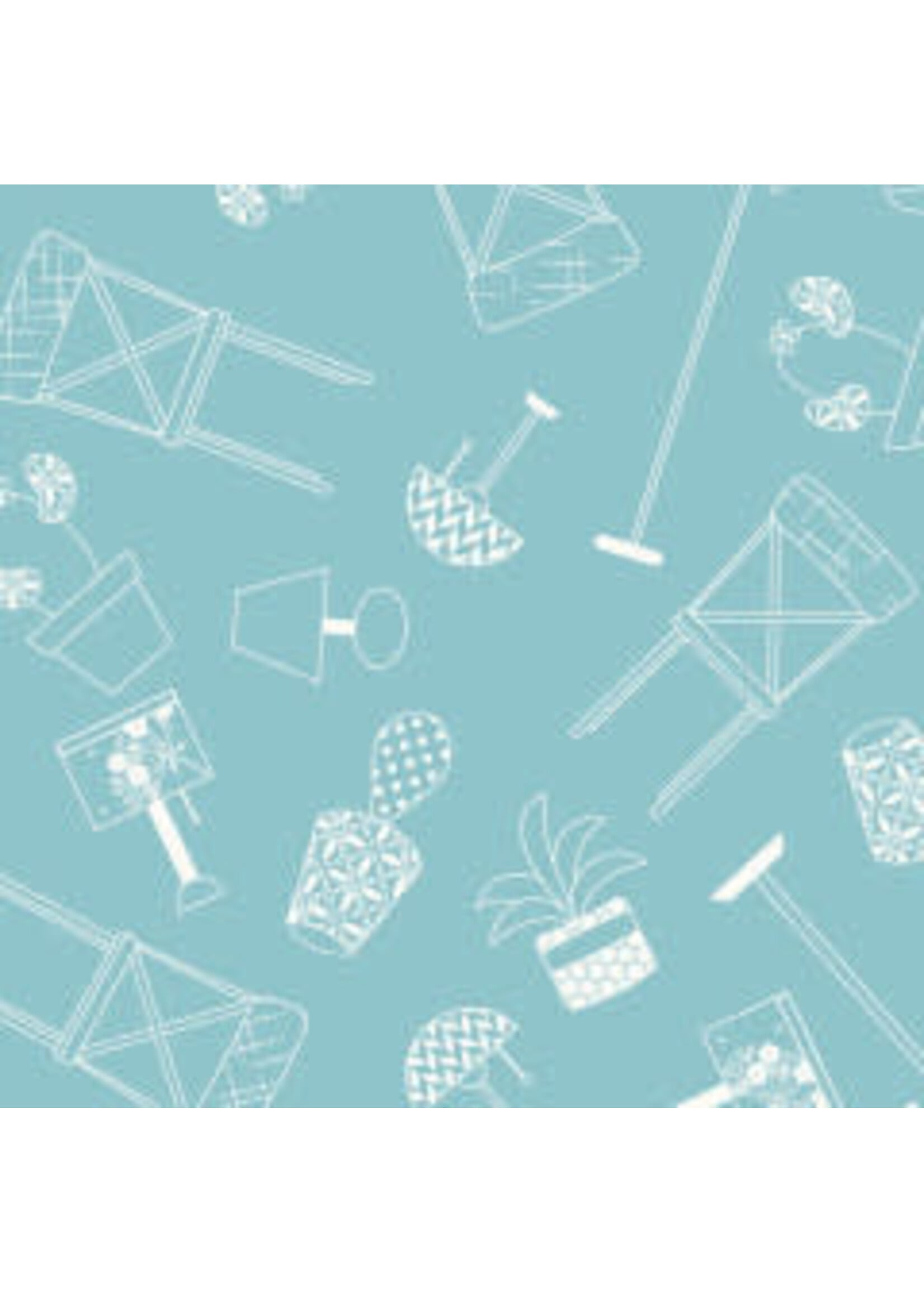 Maywood Studio Make Yourself at Home - Chairs - Blue - Coupon - 100 cm x 110 cm