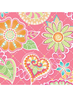 Benartex Studio Free Motion Fantasy - Celebration - Rose - Coupon - 100 cm x 110 cm