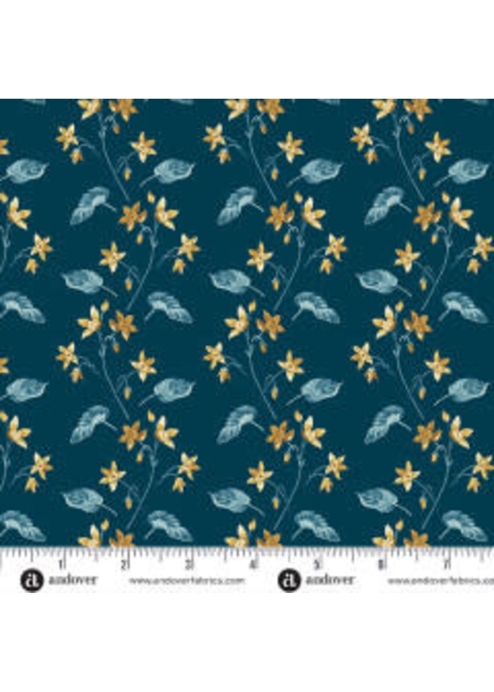 Laundry Basket Quilts Edyta Sitar - Beach House - Clematis - Midnight - 1167B - Coupon - 100 cm x 110 cm