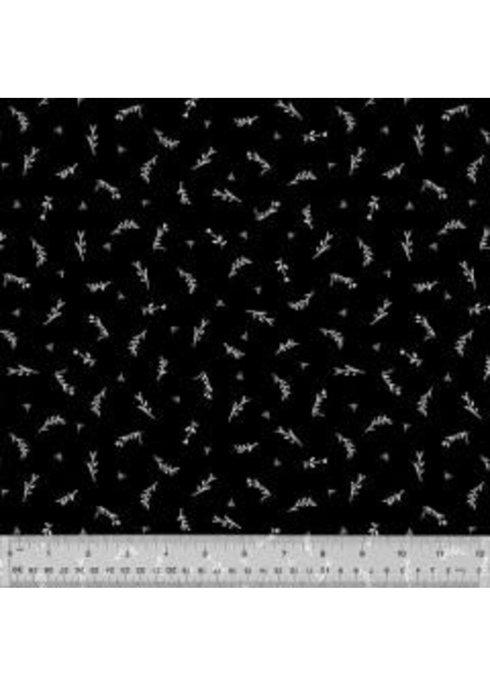 Windham Fabrics Pen and Ink - Wisp - Black - 034 - Coupon - 100 cm x 110 cm