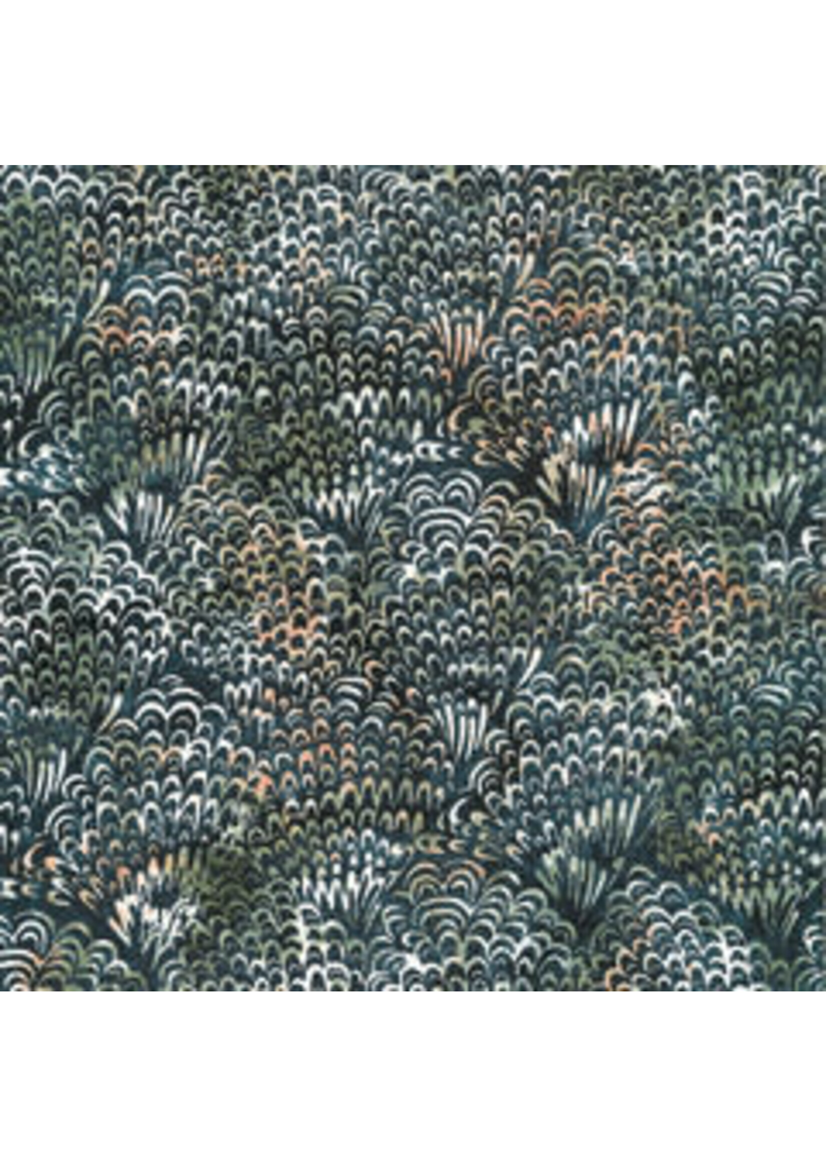 Hoffman Fabrics Bali Batik Peacock - Graphite - Coupon - 75 cm x 110 cm