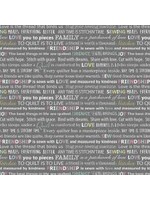 Benartex Studio Words To Quilt By - Words - Grey - Coupon - 100 cm x 110 cm