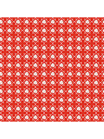 Poppie Cotton Market Day - Rosie Fence - Red - Coupon - 60 cm x 110 cm