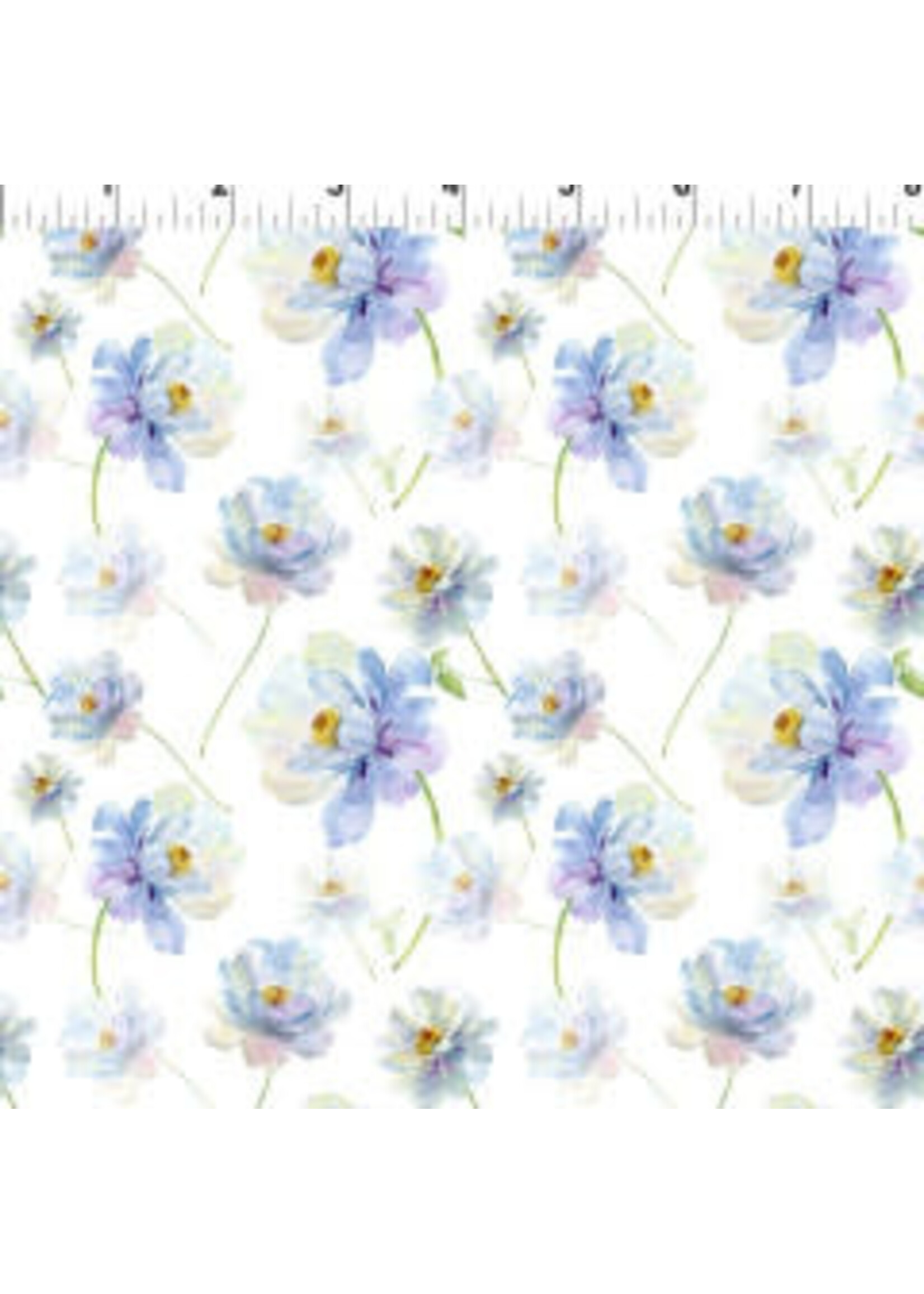 In The Beginning The Leah Collection - Blooms - White - Coupon - 105 cm x 110 cm