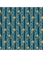 Laundry Basket Quilts Edyta Sitar - Beach House - Blue Poppy - Midnight - 1166B - Coupon - 100 cm x 110 cm