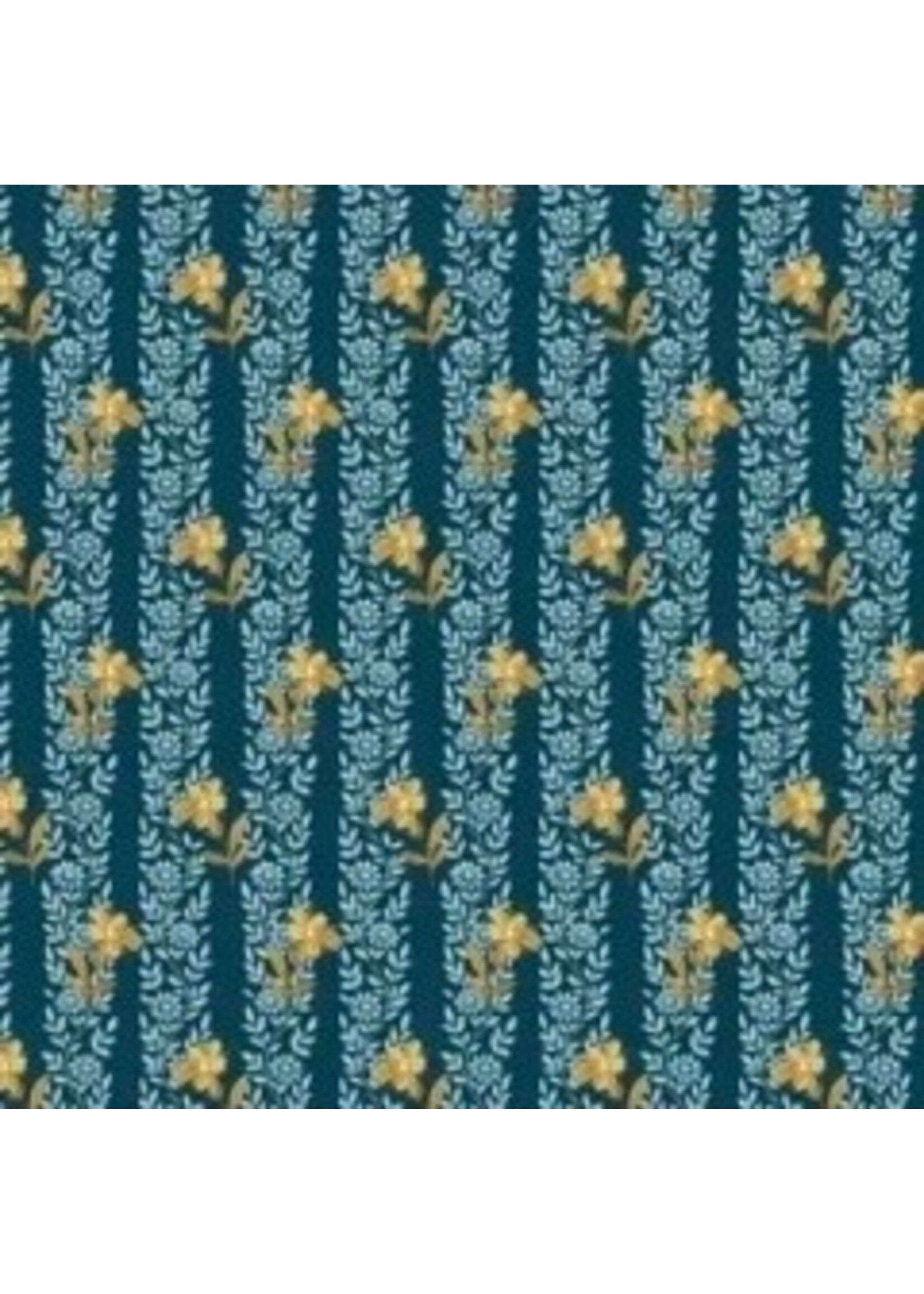 Laundry Basket Quilts Edyta Sitar - Beach House - Blue Poppy - Midnight - 1166B - Coupon - 100 cm x 110 cm