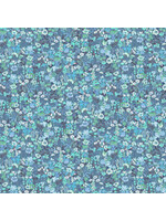 Windham Fabrics Robin - Ditsy Garden - Robins Egg - Coupon - 75 cm x 110 cm