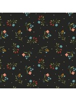 Marcus Fabrics Woolly Whims - Floral - Black