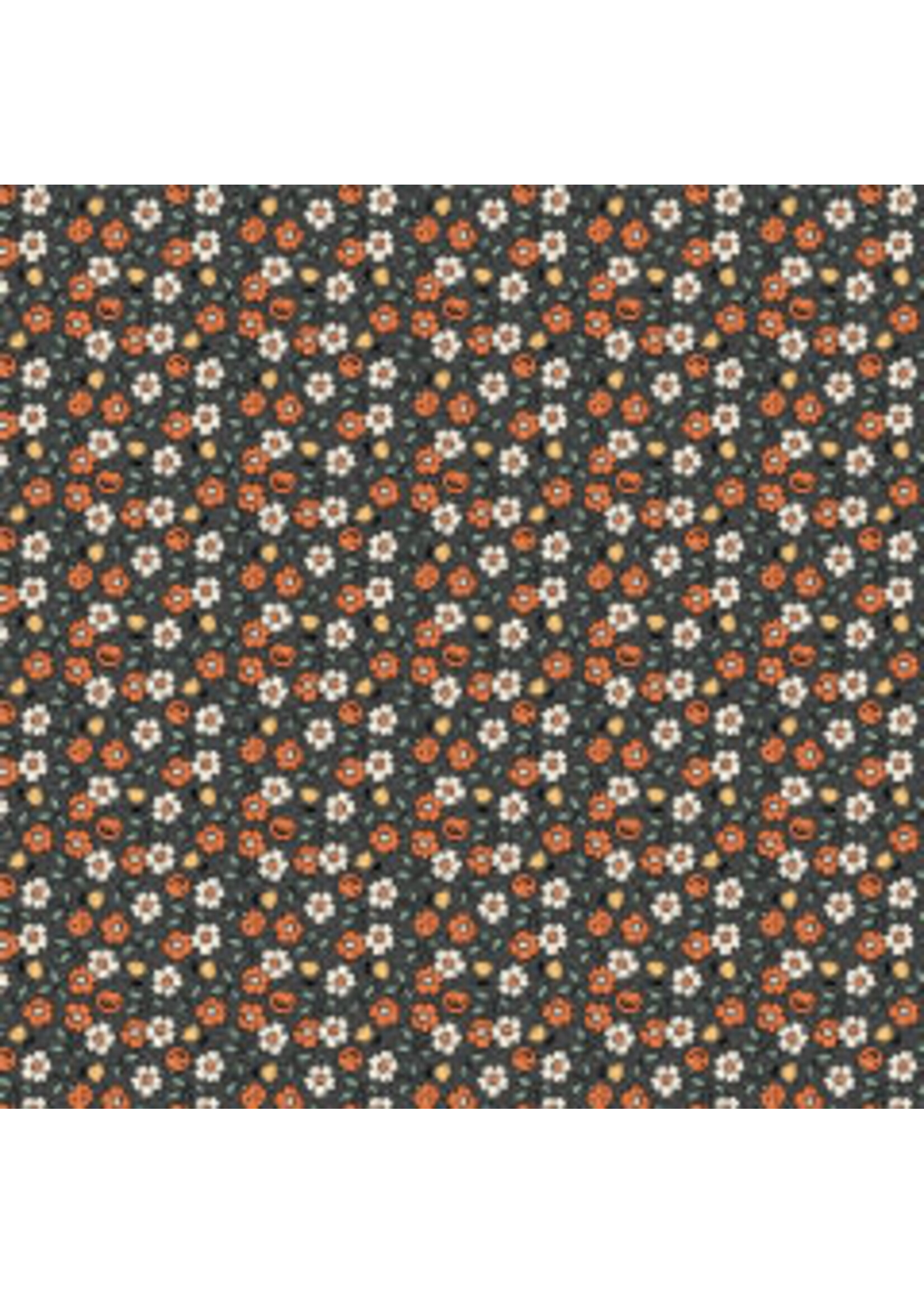 Poppie Cotton Sweeth Tooth - Pumpkin Blossoms - Black - Coupon - 100 cm x 110 cm