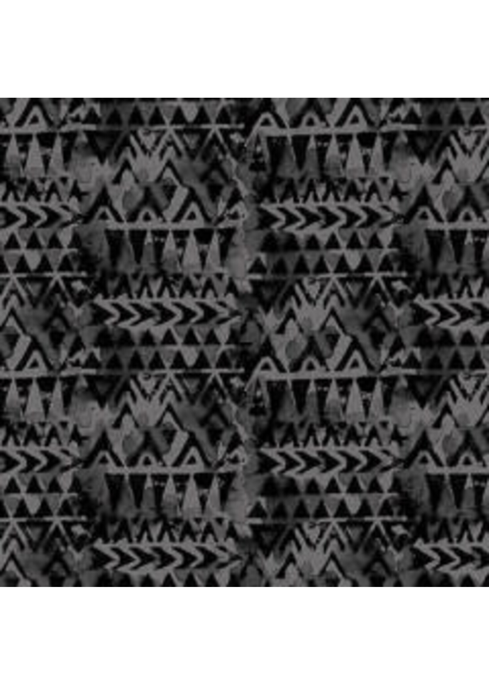 Blank Quilting Tessellations Twice - Triangle Geo - Black - Coupon - 100 cm x 110 cm