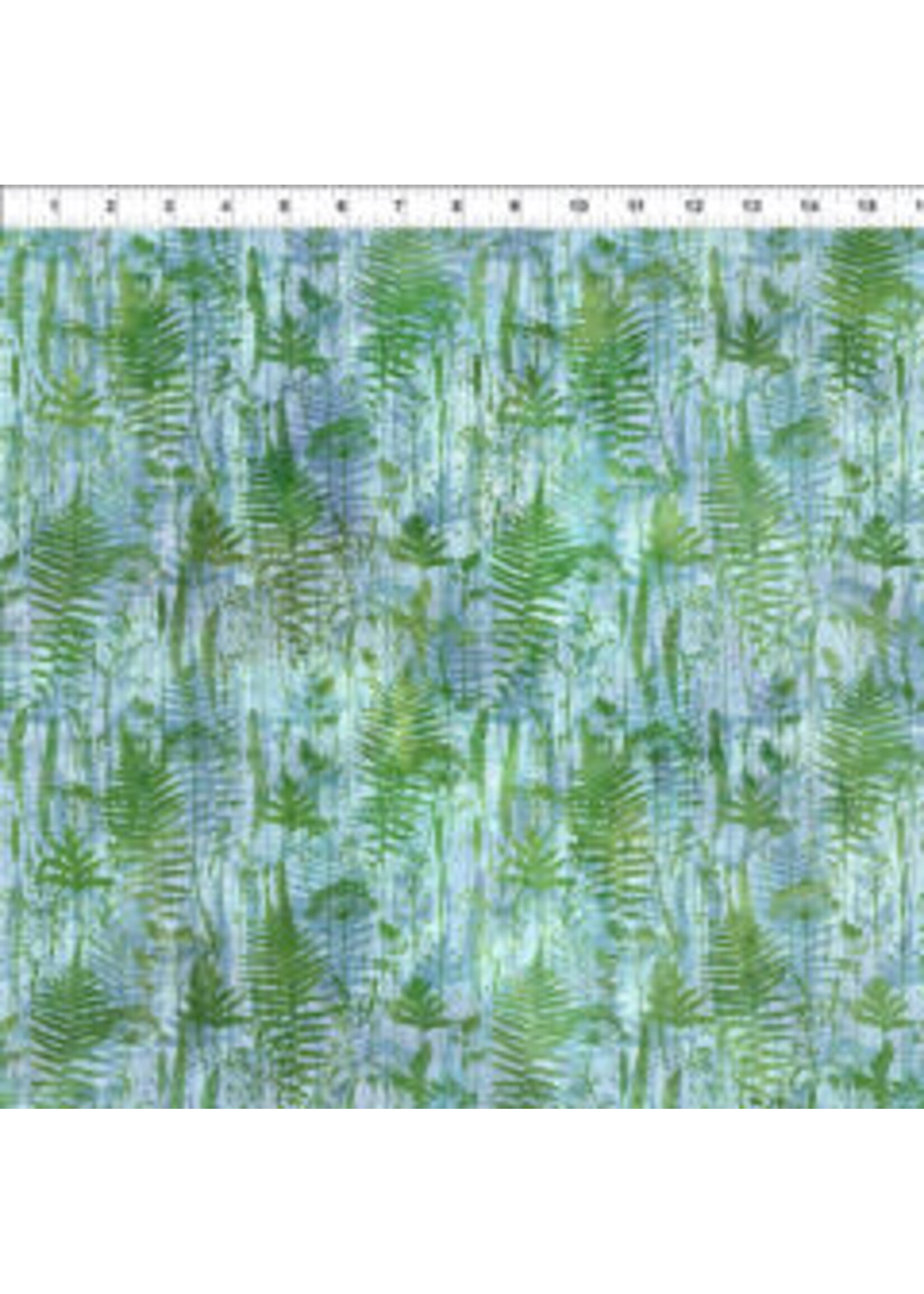 In The Beginning Haven - Ferns - Blue- 7HVN2 - Coupon - 115 cm x 110 cm